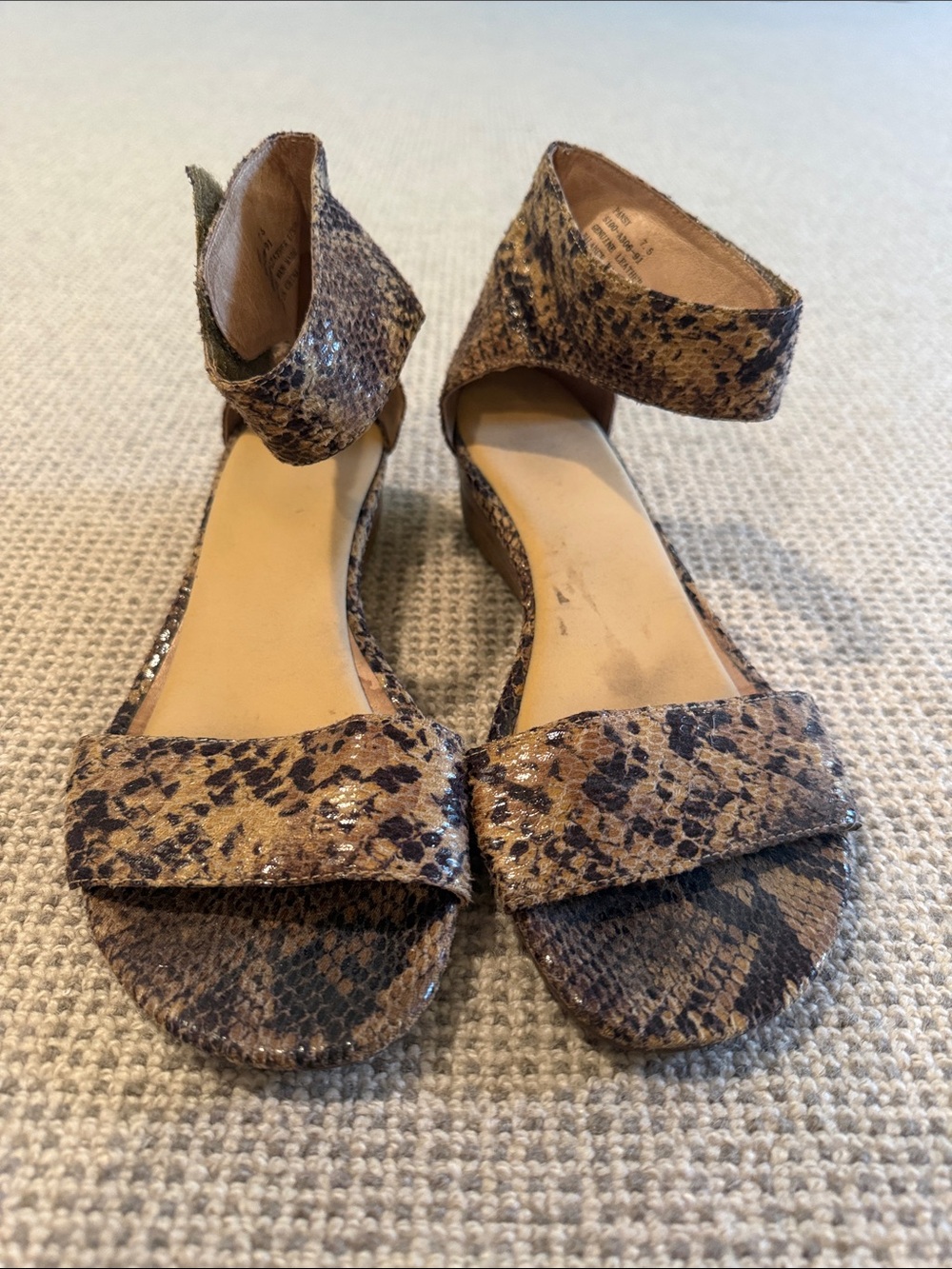 Miz Mooz snakeskin sandals - size 7.5